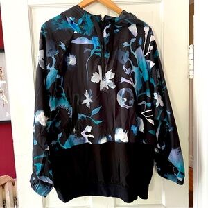 IVY PARK Blue Black Windbreaker with Hoodie Size Large